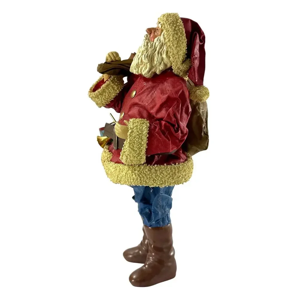 Vintage 1986 Possible Dreams Clothtique Santa 10” Drum Toy Sack Christmas Decor